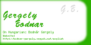 gergely bodnar business card